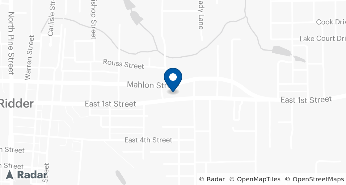 Map of Dairy Queen Location:: 410 Mahlon St, DeRidder, LA, 70634-4230